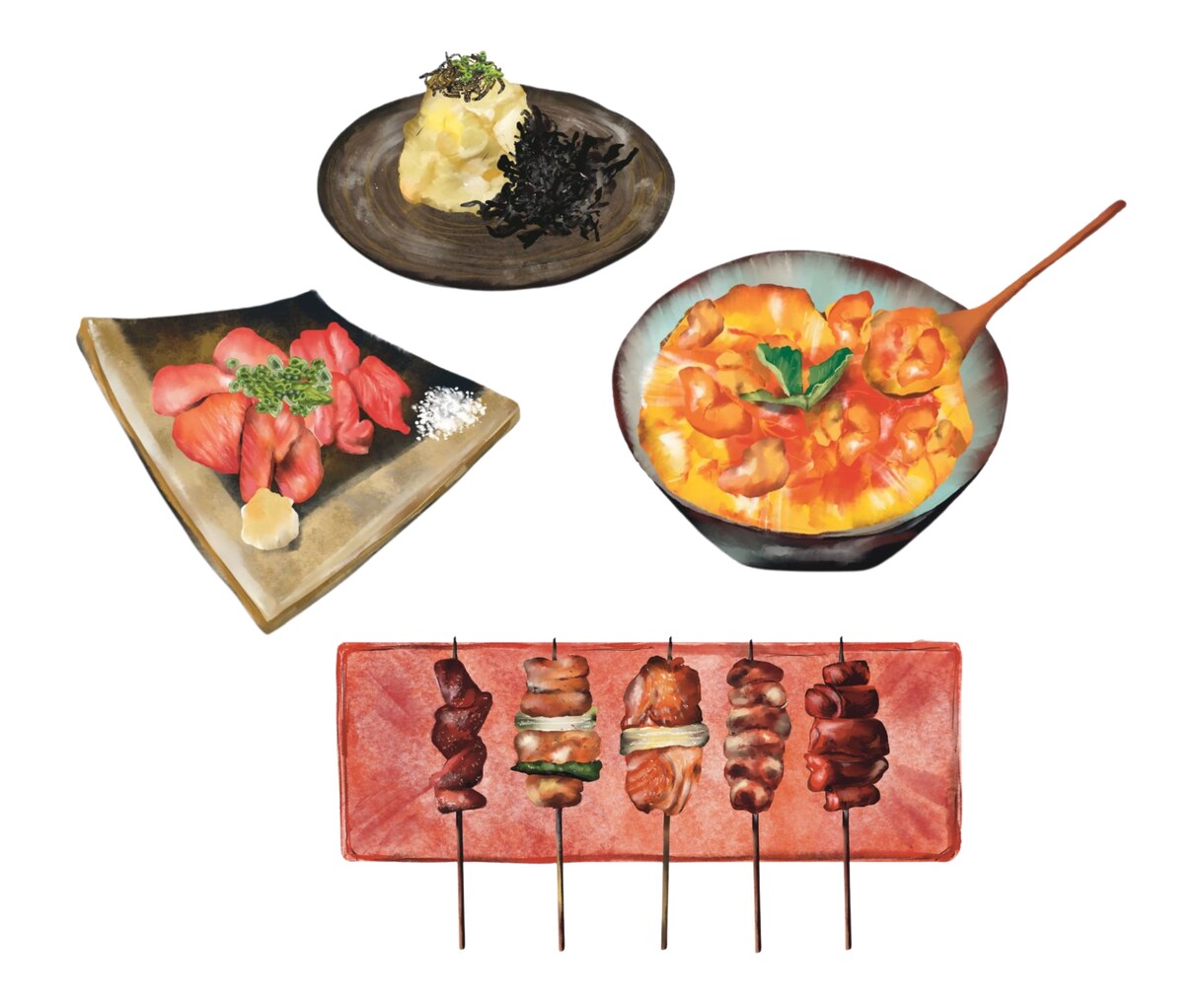 商用可◎料理・食べ物等々のイラスト描きます 自店のメニューや、ステッカー・グッズなど色んな用途は様々！ イメージ9