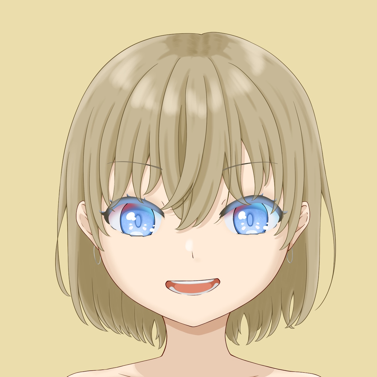 女の子の顔のアイコンイラストを制作します SNSなどのアイコンを描きます イメージ1