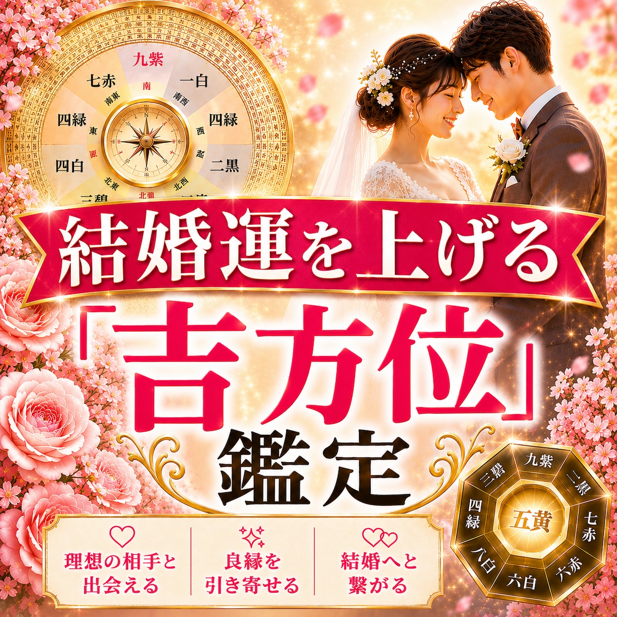 あなたの結婚運を上げる吉方位を鑑定します 理想の相手とのご縁を引き寄せます イメージ1