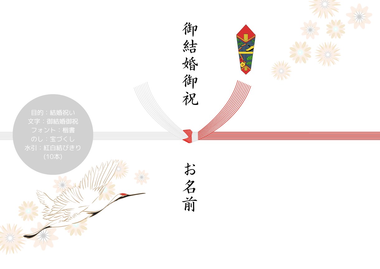 名入れ熨斗(のし)紙データ作成いたします 大切な人の記念日にこだわりの熨斗(のし)で想いを届けませんか イメージ4