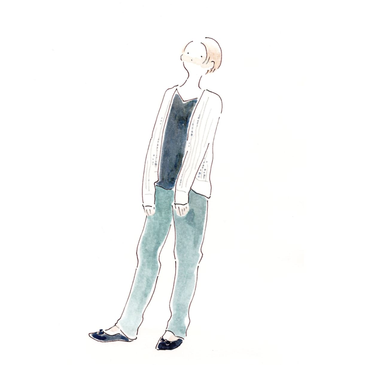 淡く優しい雰囲気の人物カット描きます イメージを膨らませるための挿絵に イメージ2