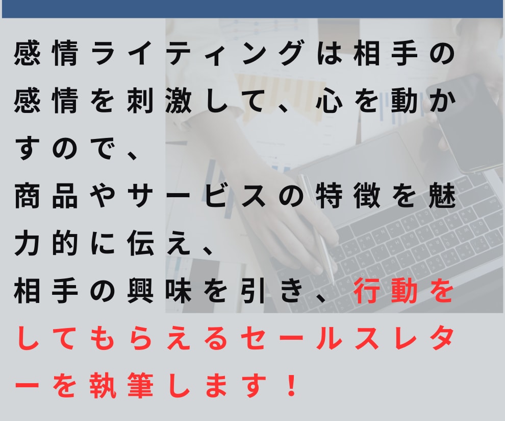 売り上げが上がる！セールスレターを執筆します 売り上げの上がるセールスレターをまだ持っていない方へ。 イメージ5