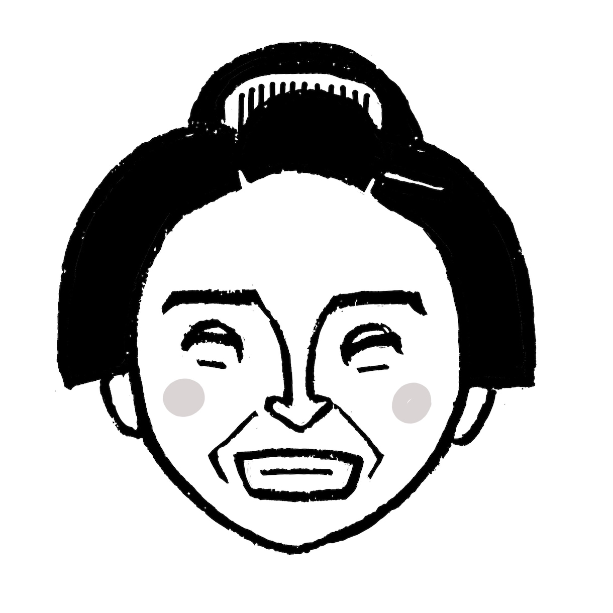 シンプルなモノクロ線画似顔絵をお描きします SNSのプロフィールアイコンに最適！名刺にもどうぞ。 イメージ1