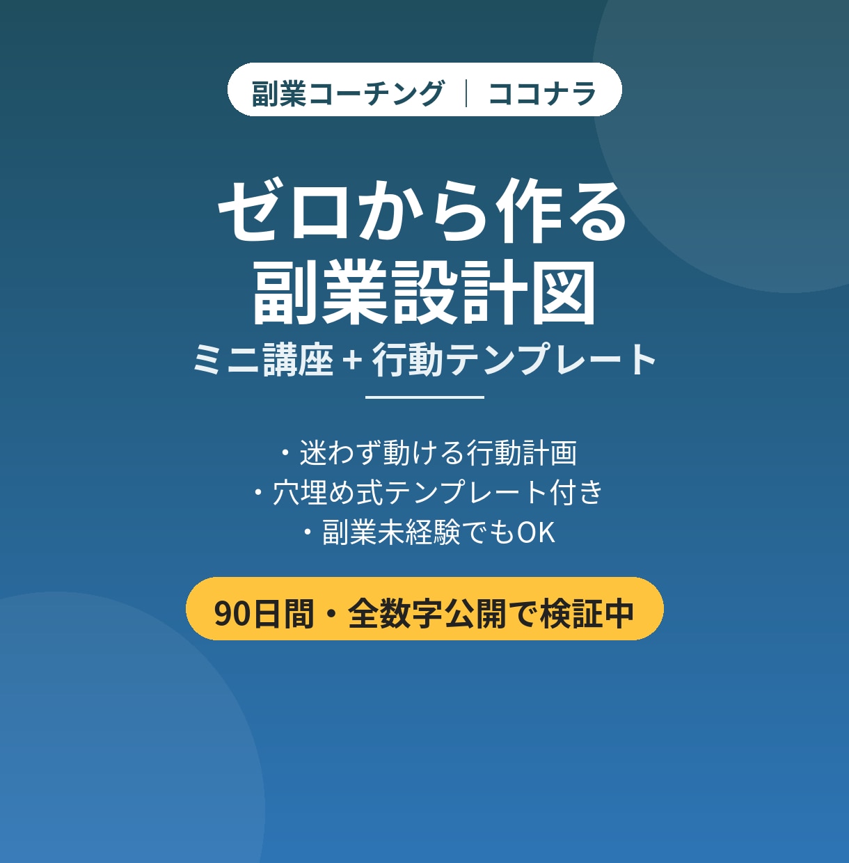 副業の始め方がわかるミニ講座+テンプレートます ゼロから作る副業設計図と行動テンプレート イメージ1