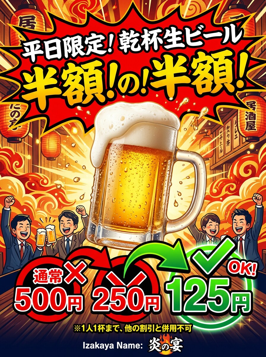 売上UPする飲食店ポップ・メニューつくります 現場経験あり!ターゲットに刺さるデザイン イメージ1
