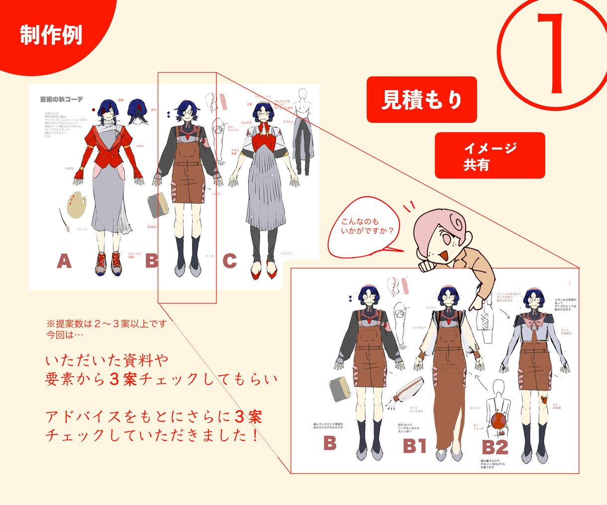 豊富なファッション知識で立ち絵・一枚絵を作ります 【短納期】色彩豊かな作風で、あなたの生活・お仕事を鮮やかに！ イメージ2