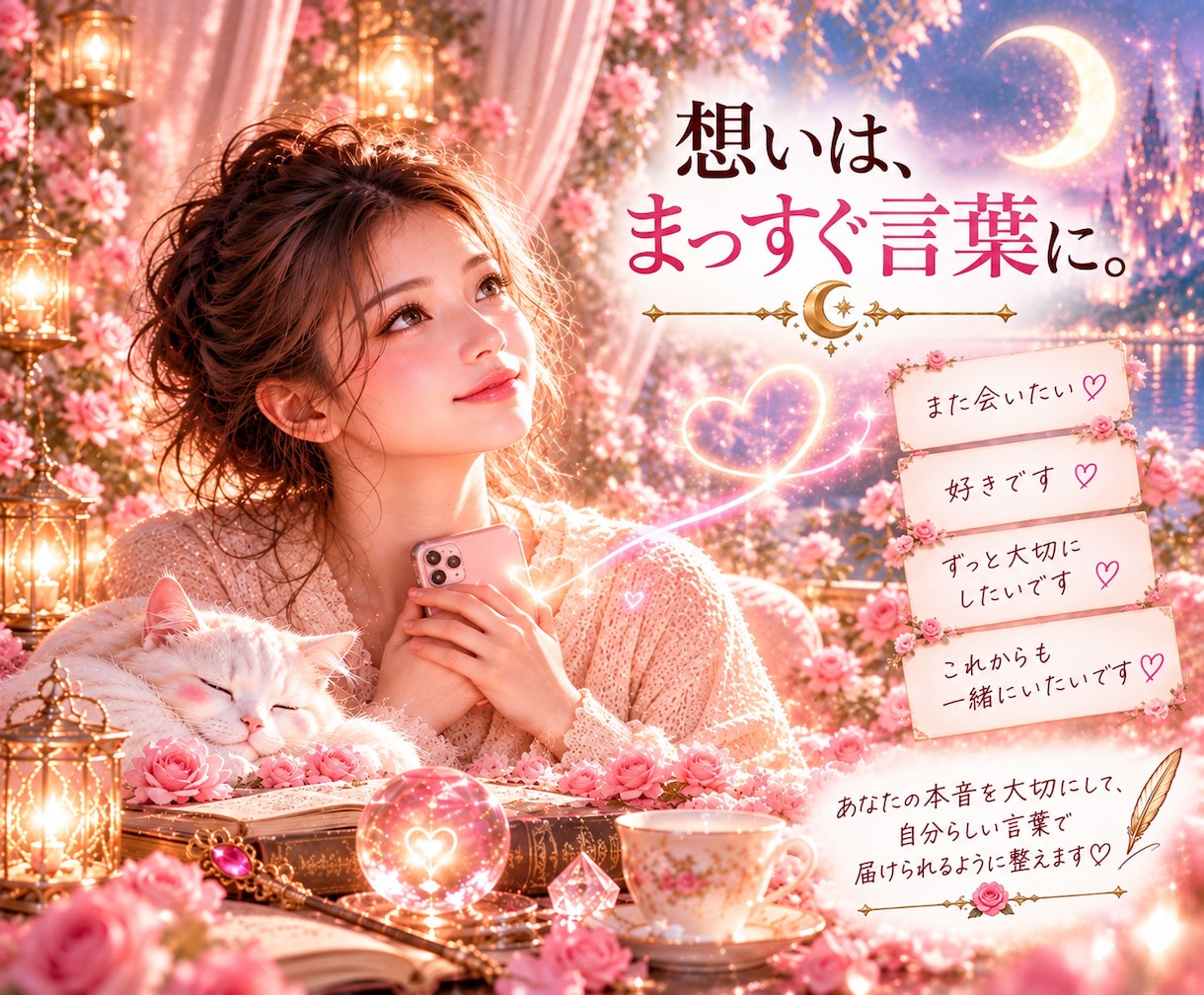 好きな人へのLINE返信を丁寧に整えます 心にある本当の想いを、あなたらしい言葉へ丁寧に整えます イメージ3