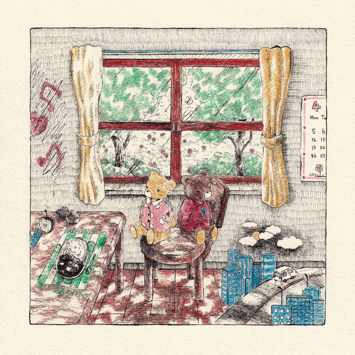 絵本作家が描くペン画イラスト30×30cm作ります 原画を飾ったり。会社案内やポスター、広告に存在感を与えます。 イメージ3