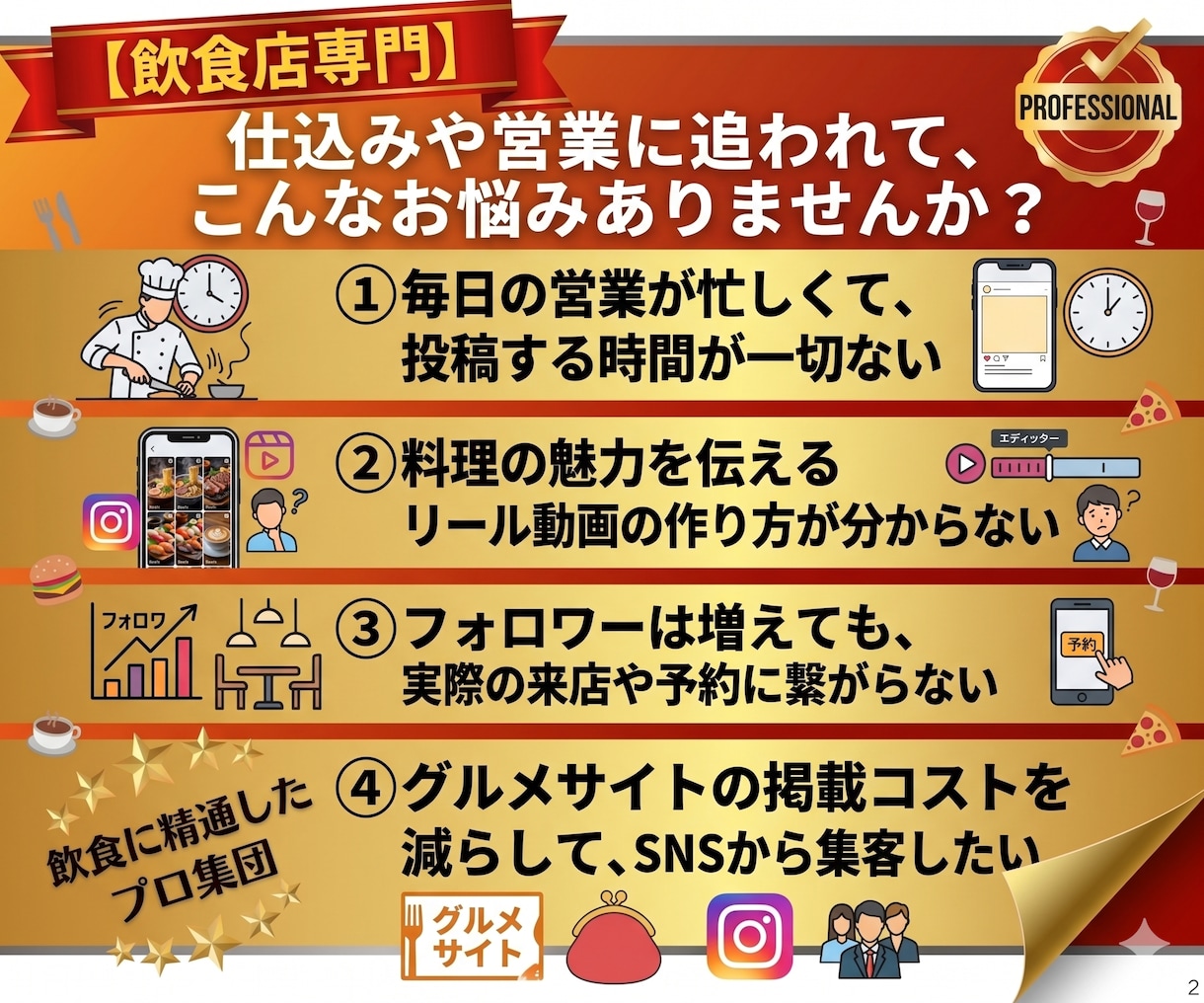 インスタ運用のプロがお店のファンと来店を増やします 【飲食店専門】お店の魅力を戦略的に発信、集客・予約に繋げます イメージ2
