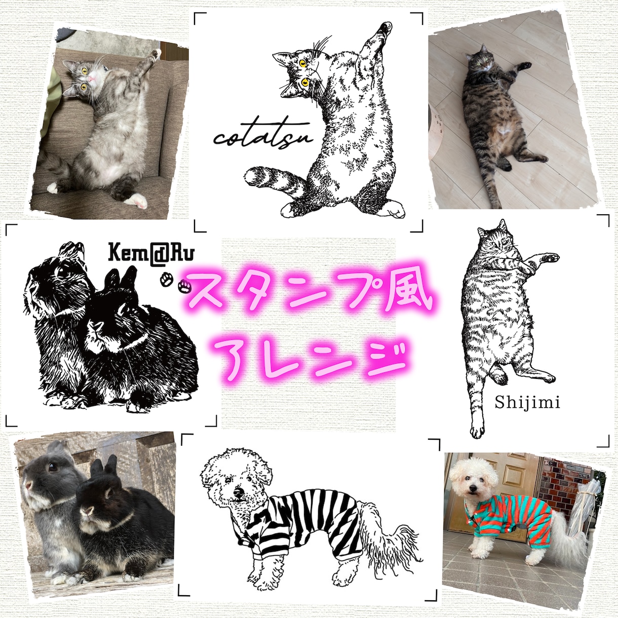 あなたのペットをイラスト化 AIデータで納品します 世界一カワイイ「うちの子」をスタンプ/アニメ風に！ イメージ4