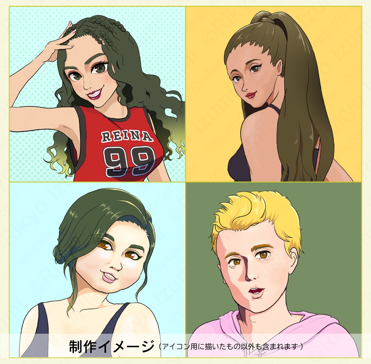 商用○/若い世代へ好印象!SNSアイコン描きます 学生向けやサブカルアカウントにオススメ イメージ4