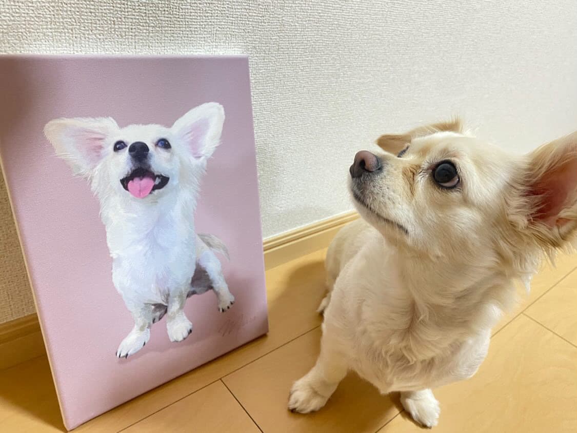 あなたのおうちのかわいいペットをイラストにします イラストをキャンバスやポスターにすることもできます！ イメージ7