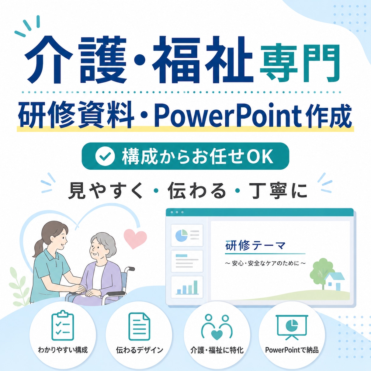 介護・福祉の研修資料を作成します 現場経験を活かし、伝わる研修資料を丁寧に作成 イメージ1