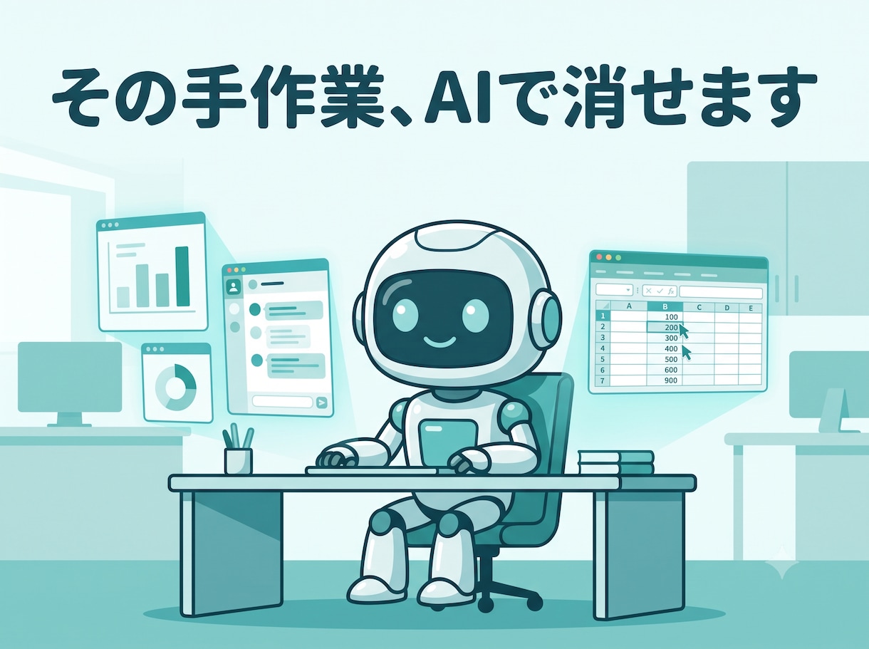 面倒な繰り返しPC作業をAIで自動化します 人がやらなくていい作業を、仕組みに置き換えます イメージ2