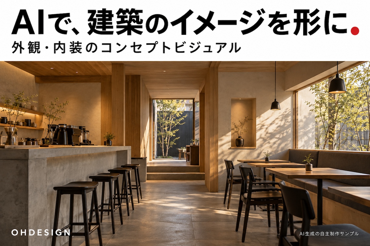 AIで建築・内装のイメージパースを制作します AI制作を明示。1枚5,000円からの料金 イメージ1