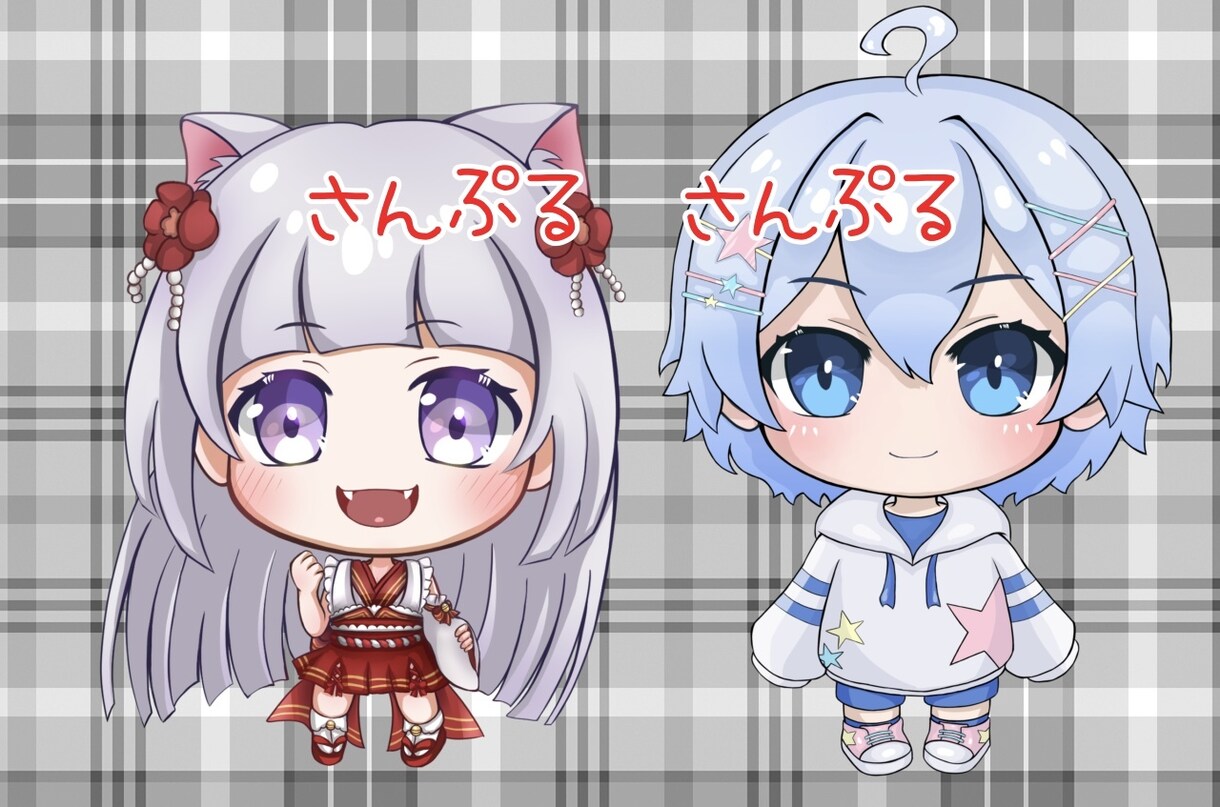 デフォルメ(ミニキャラ)立ち絵描きます ミニキャラ　デフォルメ　iriam 1週間納品可能 イメージ2