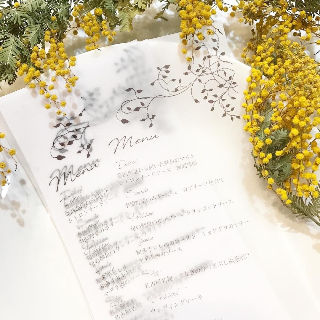 結婚式のメニュー表デザインします おしゃれな結婚式をしたいあなたへ♡修正は何度でも無料です！ イメージ6
