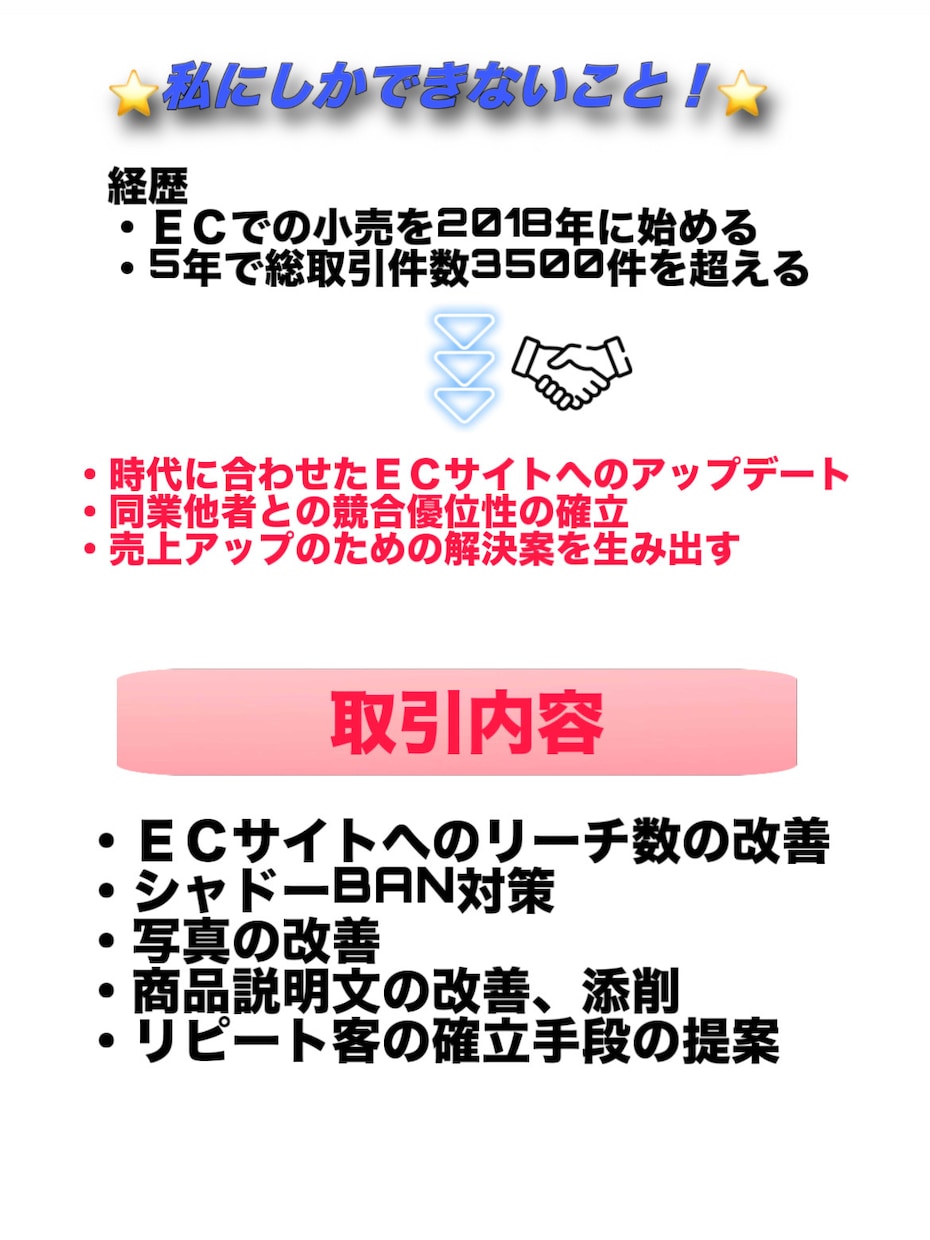 ヤフオク・メルカリの売上を改善いたします EC歴5年の私がECサイト改善の施策を打ちます！ イメージ2