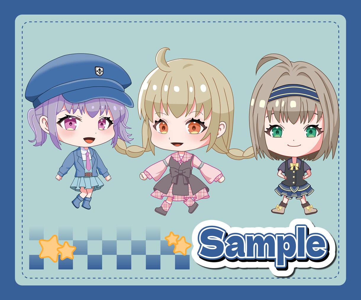 1.5〜3頭身まで選べる！可愛いミニキャラ描きます 表情豊かでちまっと可愛い！SNSや動画を彩るミニキャラ制作 イメージ3