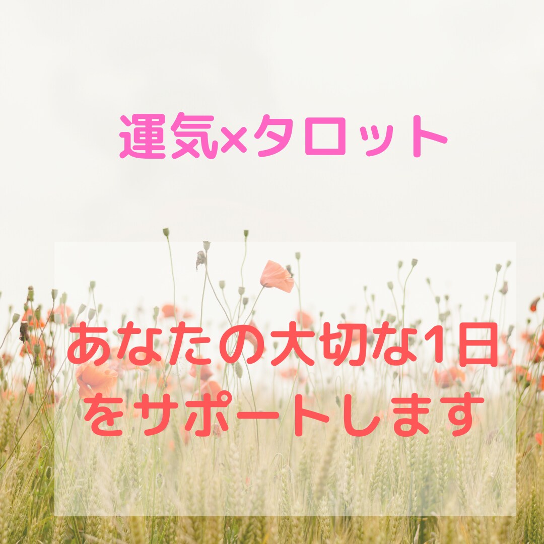あなたの大切な1日を運気とカードでサポートします 後悔したくない、素敵な1日にしたい、そんな大切な日がある人へ イメージ1