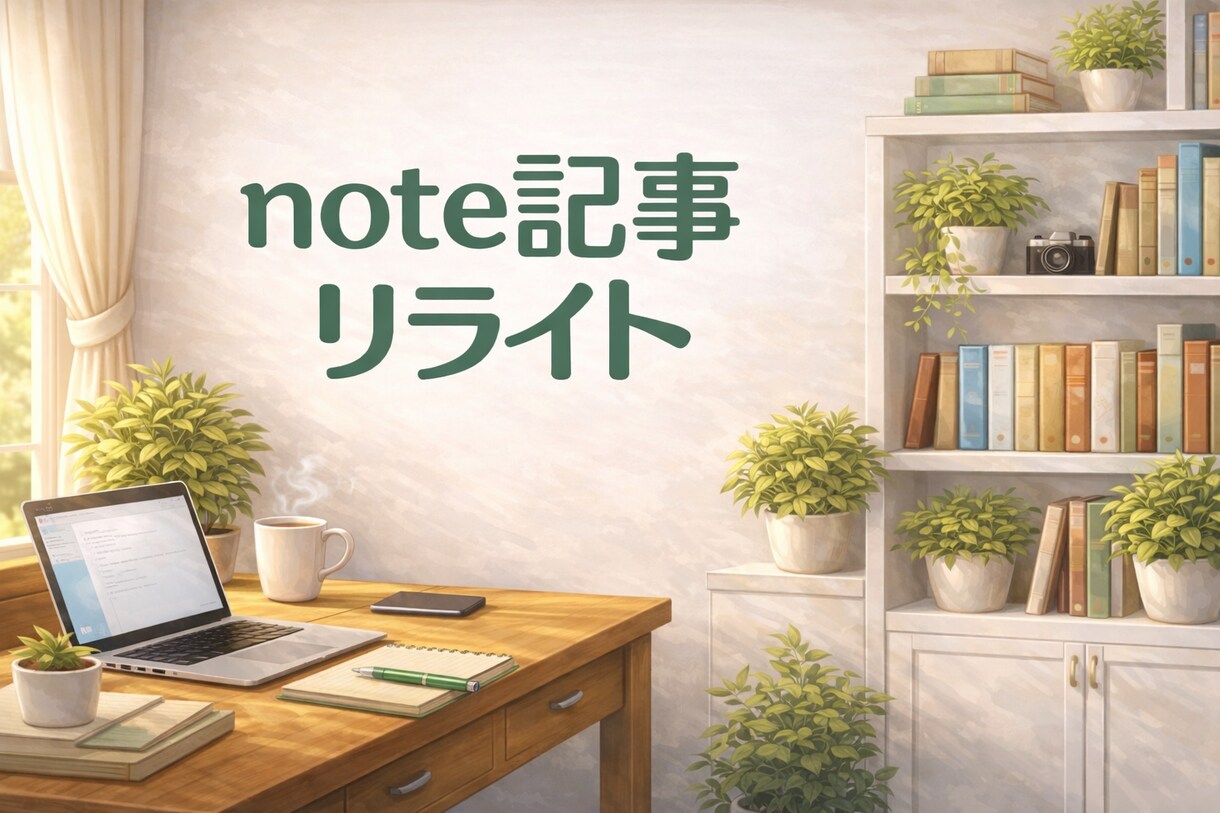note記事リライト｜読みやすく整えます 雰囲気はそのまま、想いが伝わる形に イメージ1