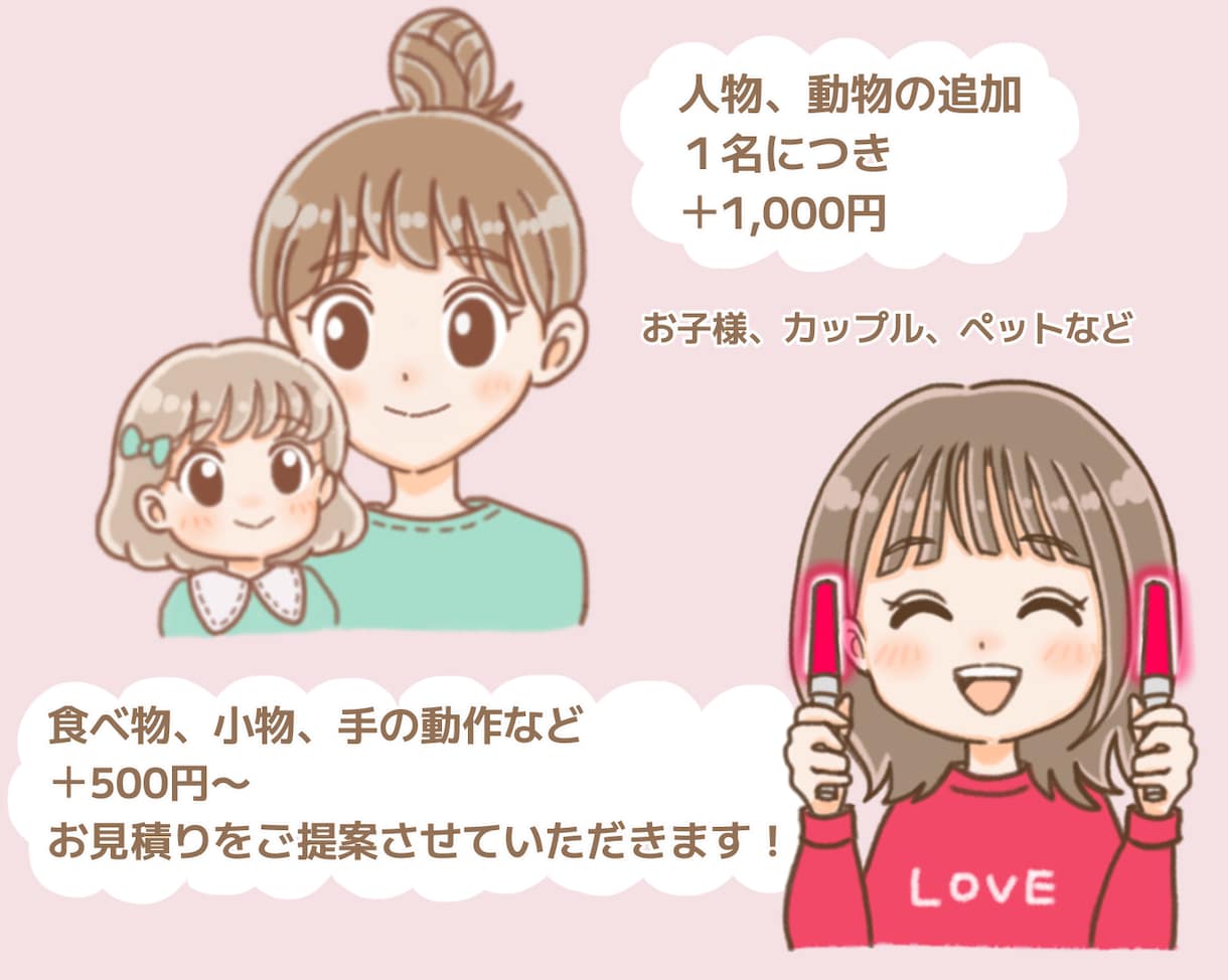 商用OK♪オーダーで かわいいイラスト描きます あなただけのイラストを♪アイコン、プレゼントにオススメです！ イメージ4