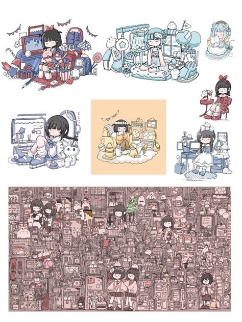 実績100体以上！ゆるいイラストを制作します 商用利用〇 どのようなポーズにも対応しています！ イメージ10