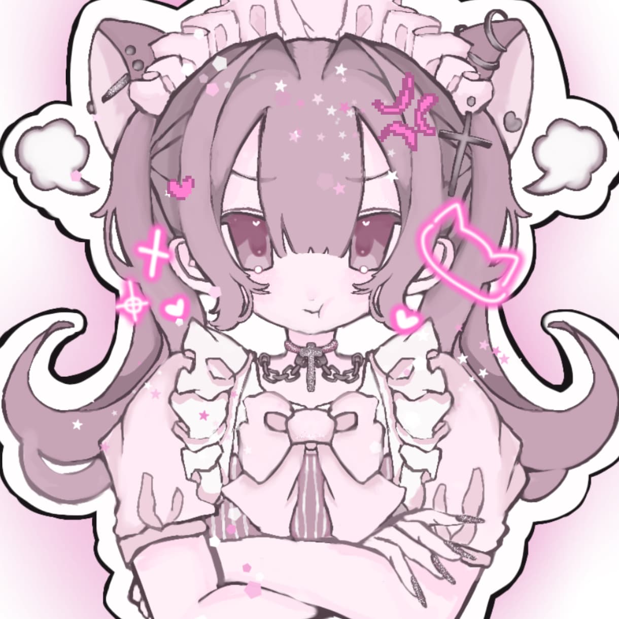 アイコンやプロフ用のかわいい女の子を描きます 厚塗りで目を惹くアイコンを描きます！ イメージ1