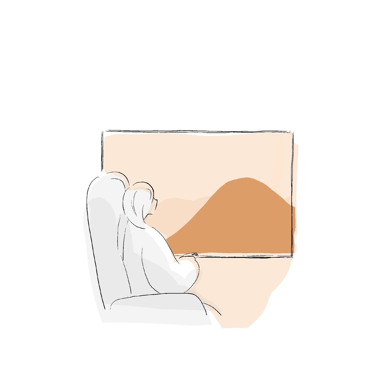 差し色のワンカラーがゆるかわいいイラスト描きます あなたのご希望に沿った内容で対応します◎ イメージ4