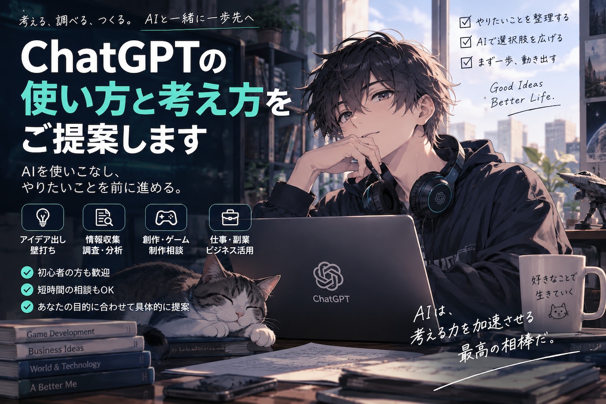 あなたに合うChatGPT活用法を個別提案します あなたの悩みに合わせてAI活用の考え方を提案 イメージ1