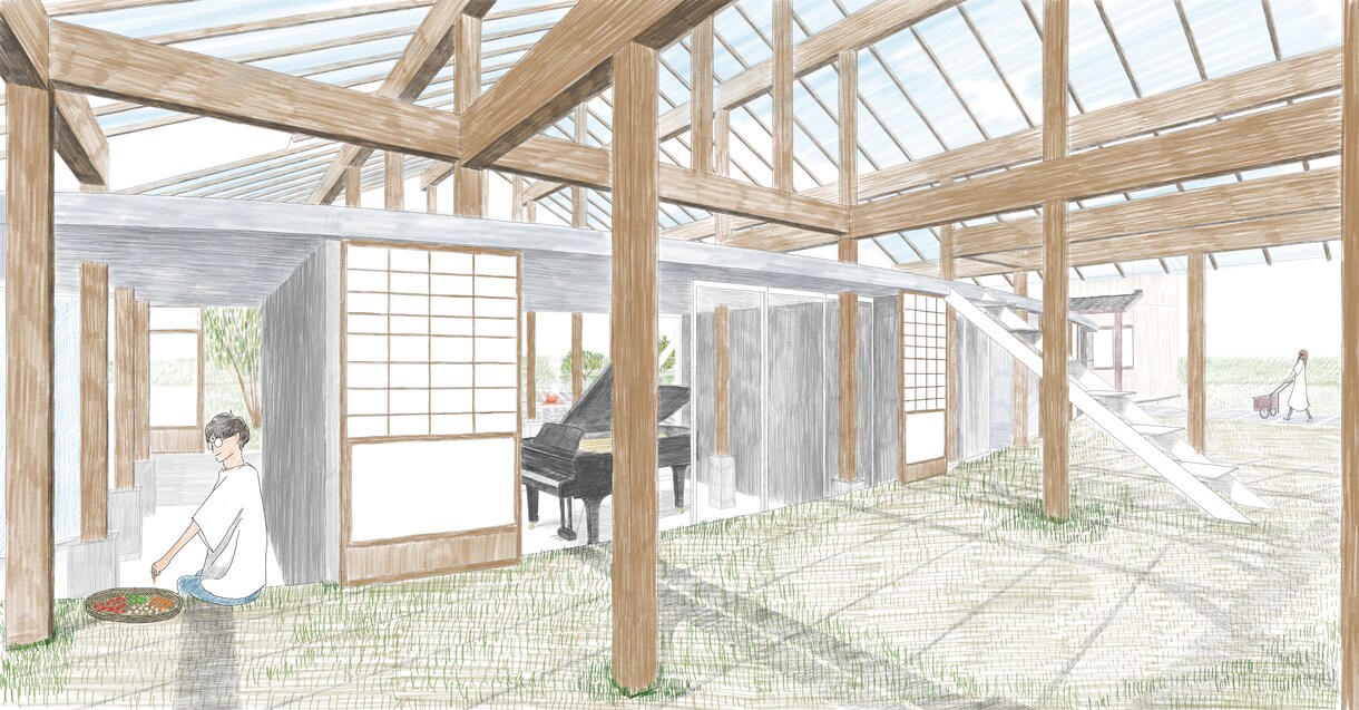 建築のパースを製作いたします 建築空間の魅力を手描きパースで表現します！ イメージ3