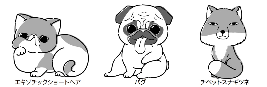 愛犬、愛猫のデフォルメイラストお描きいたします 愛犬、愛猫とスイーツや食べ物をコラボさせてみたい方へ イメージ6