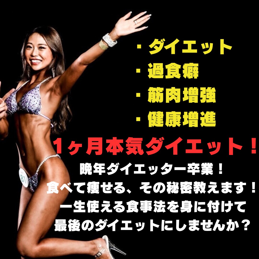 晩年ダイエッター卒業！頑張るあなたをサポートします リバウンド癖から卒業するストレスフリーな食事法を伝授！ イメージ1