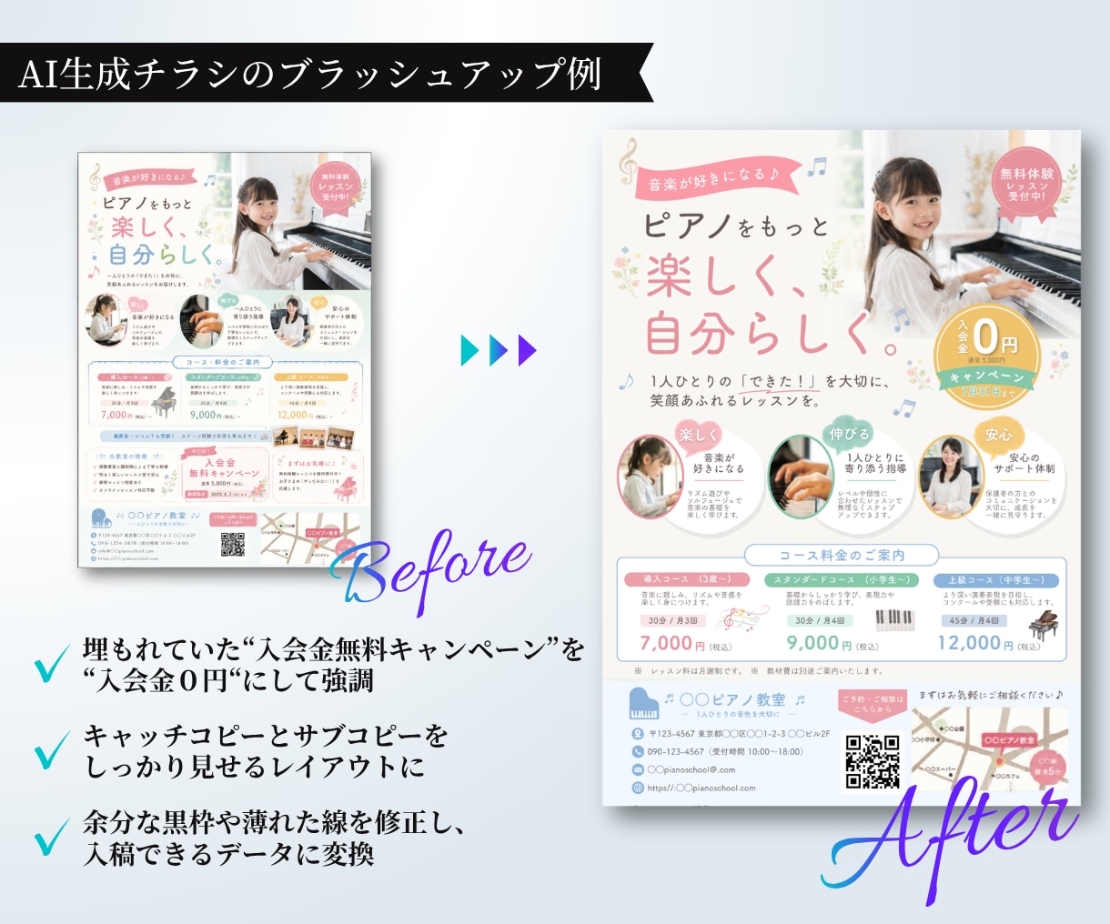 Canva・AI生成デザインをプロ目線で整えます チラシ・バナーなど｜世界観を大切にしながらブラッシュアップ イメージ6
