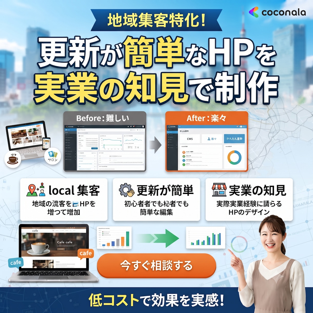 地域集客特化！更新楽なHPを実業の知見で制作します 塗装・リフォーム業の集客ノウハウを凝縮。信頼されるHPを構築 イメージ1