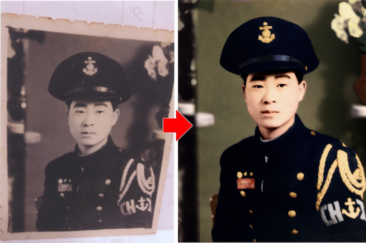 写真修正します 傷ついた写真・モノ栗写真のカラー化 イメージ2