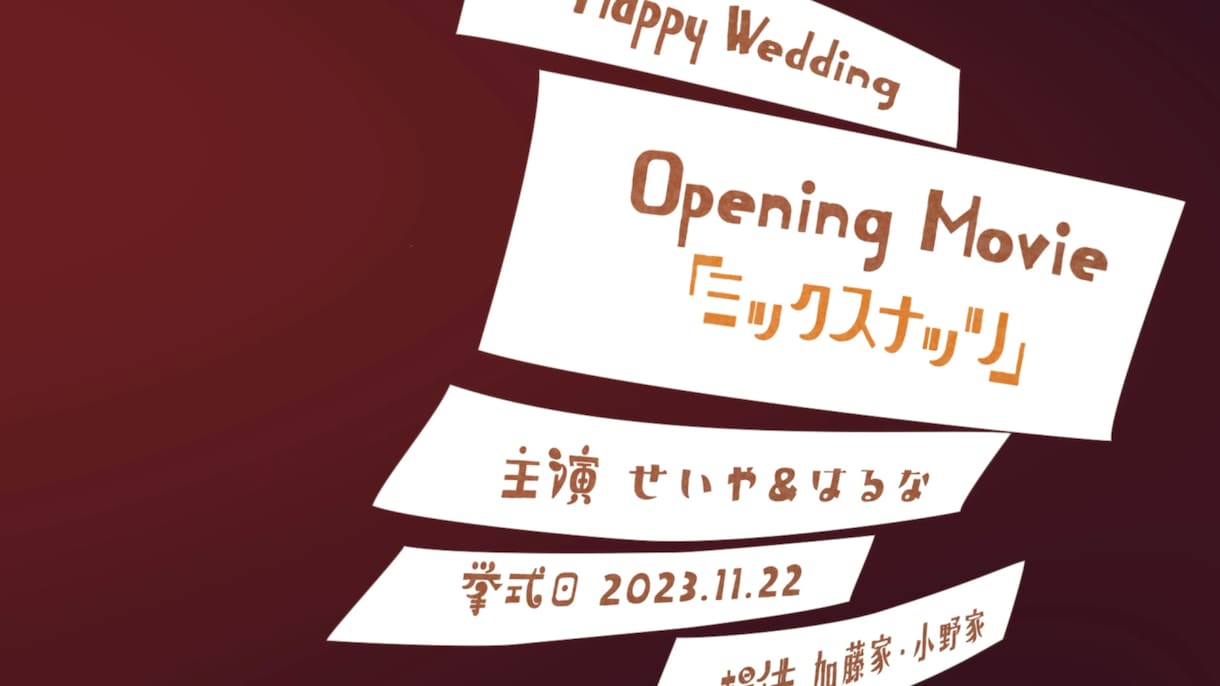 大盛り上がりスパイ風✦オープニングムービー作ります ハッピーファミリーの世界観で結婚式を盛り上げましょう！ イメージ9