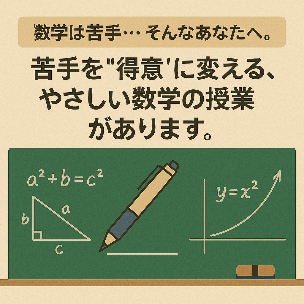 中学の数学 プロ教師が 基礎からしっかりと教えます 苦手でも大丈夫！“わからない”を一緒に“わかる”に変える授業 イメージ10