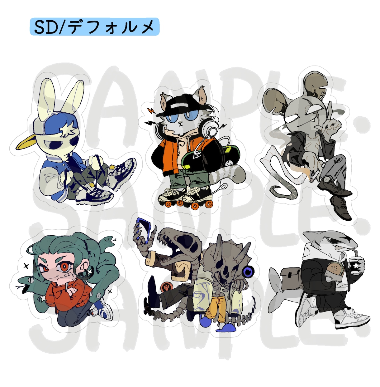 SD/デフォルメ制作受け付けます 幅広いデフォルメイラストを制作できます イメージ3