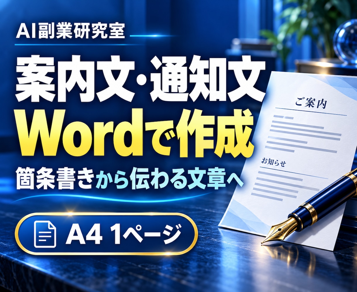 伝わりやすい案内文をWordで作ります 箇条書きの内容を配布できる案内文に イメージ1