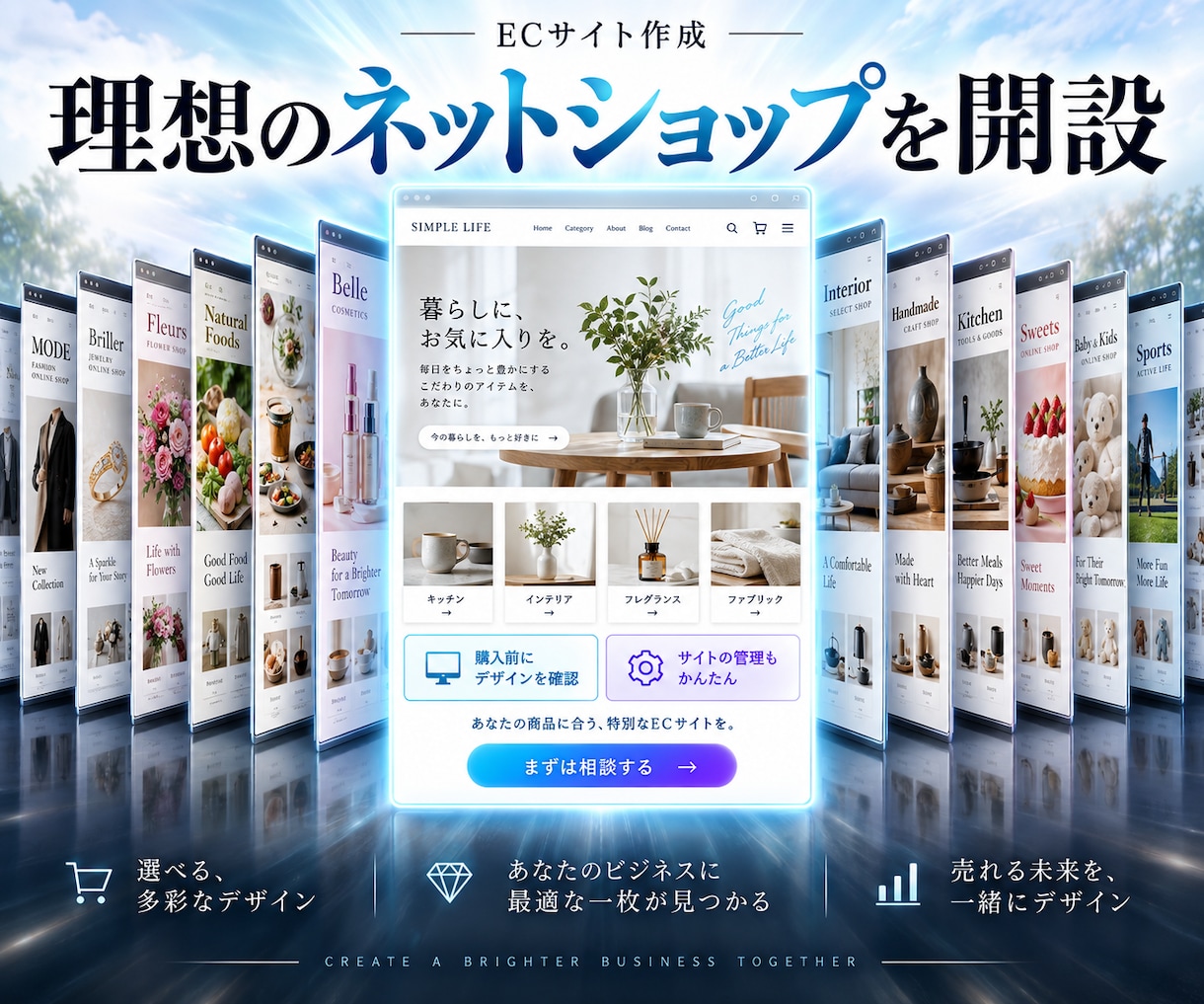 理想のネットショップをデザインします 購入前にデザイン確認！管理しやすいECサイトを制作 イメージ1
