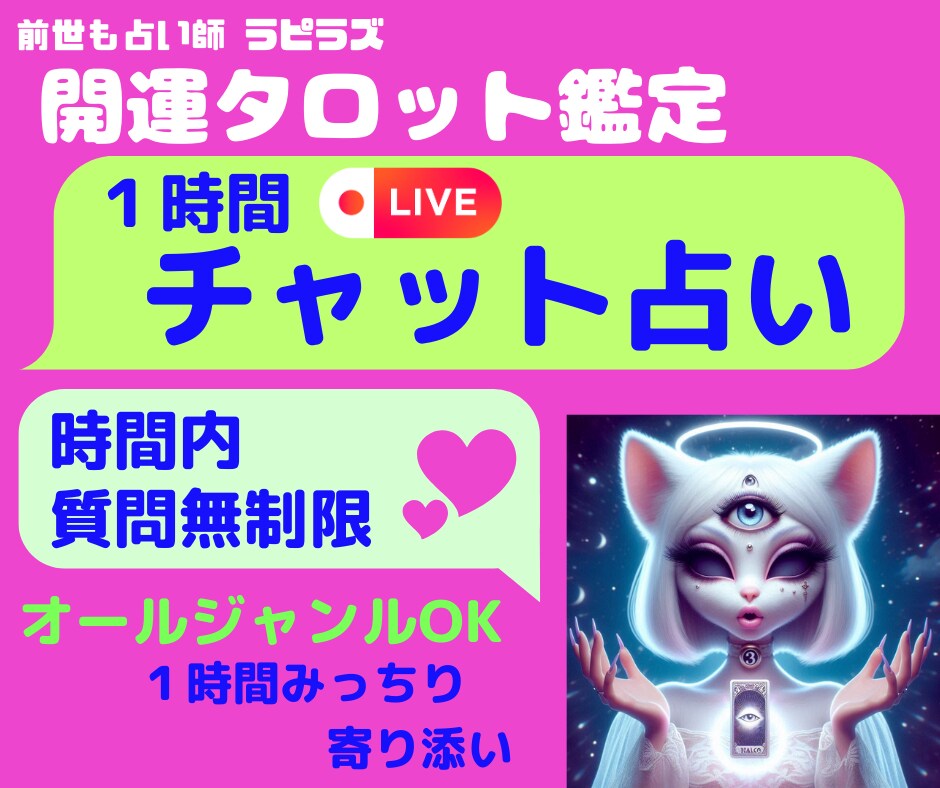 前世も占い師♡チャット占い♡１時間みっちり話せます お話を聴きながらサクサクとリーディングを進めていきます♡ イメージ1