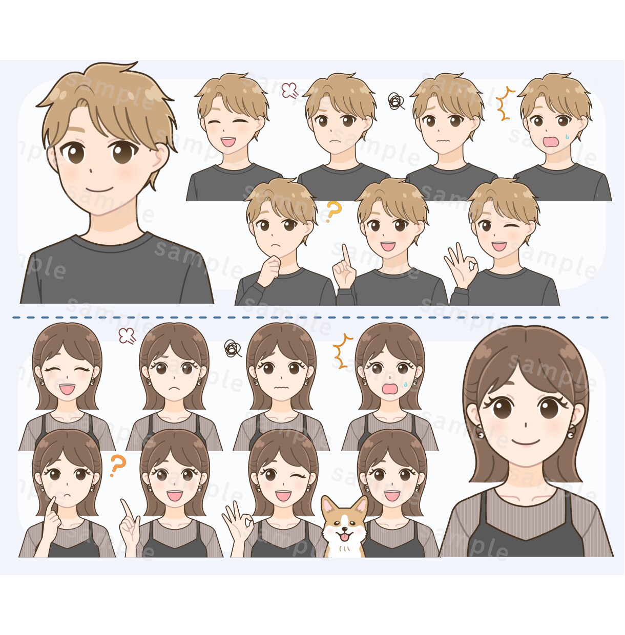 セミオーダーで楽々注文！好印象アイコン描きます 商用OK◎コスパ◎SNS・ブログ・挿絵など使い道万能♪ イメージ6