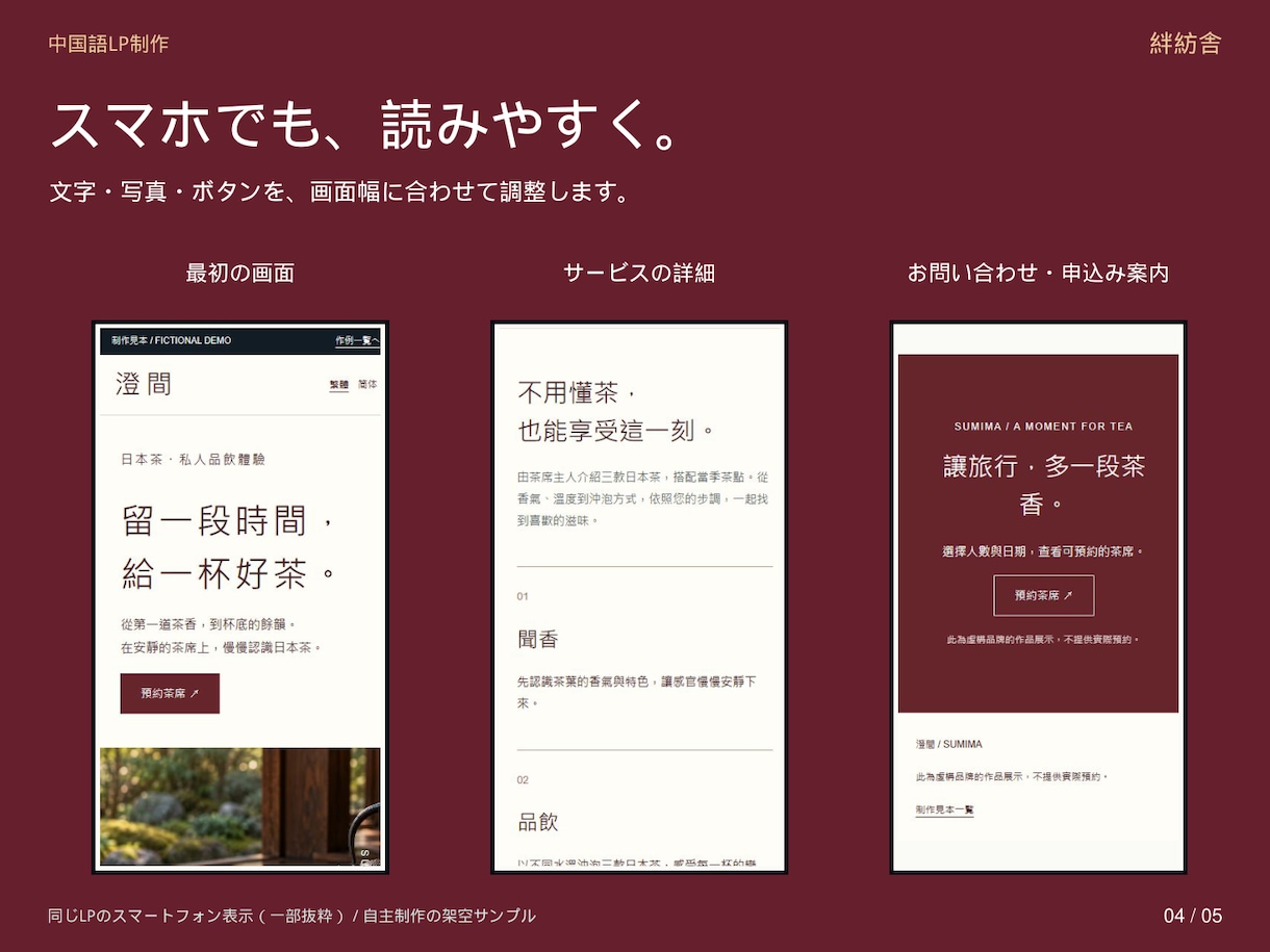 中国語のホームページ・LPを制作します 日本語で相談。文章・料金・写真を専用パネルで編集 イメージ4