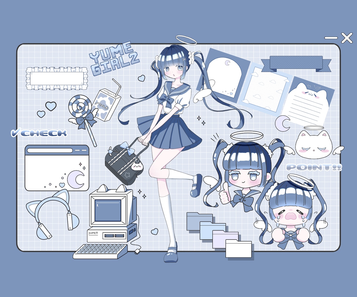 ゆるふわでかわいいイラストを作成します 1枚絵・立ち絵・ミニキャラなども対応可◎ イメージ4