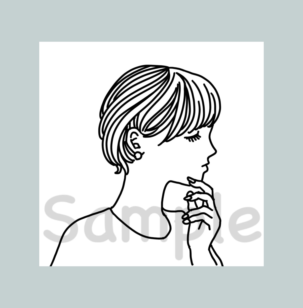 線画イラストでおしゃれな似顔絵アイコンを描きます SNSアイコンはもちろん、ビジネスの場でも◎ イメージ7