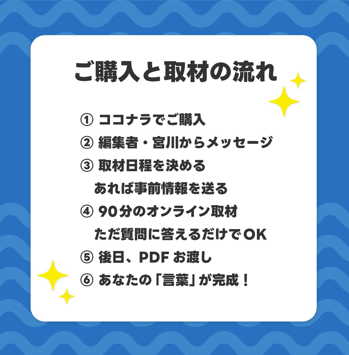 私は何者？を卒業│あなたを取材し強みを言葉にします 取材1,000人超の編集者と掘り起こす「あなたの仕事の価値」 イメージ6