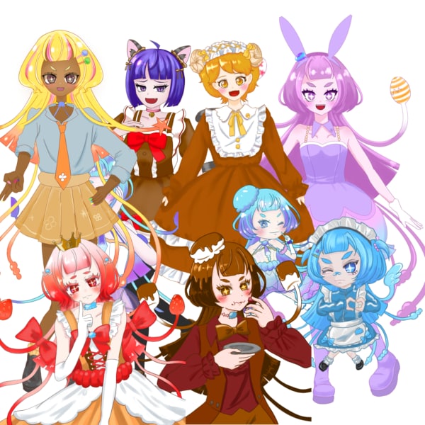 残り4枠！IRIAMの立ち絵イラストつくります キュートでキラキラなアイドルのような配信用のイラスト イメージ3