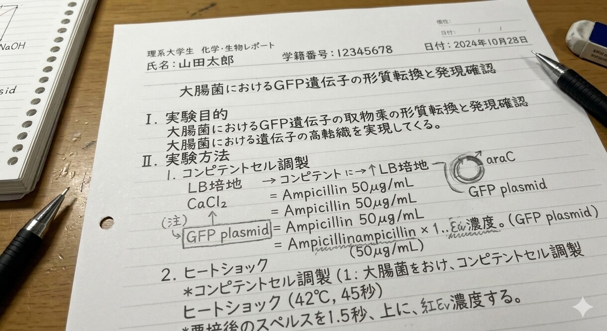 理系大学生がレポート・文章を丁寧に添削します 化学・生物系のレポート作成、添削、文章作成サポート イメージ3