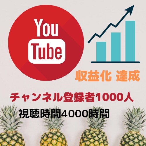 You Tube収益化目指して達成させます チャンネル登録者1000人4000時間達成プラン イメージ1